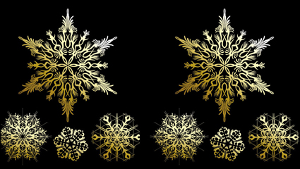 Hermoso patrn del copo de nieve 01 - vector material