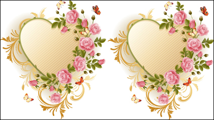 Exquisito rosas mariposa Vector