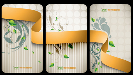 Hermosas cartas de material de 02 - vector de material