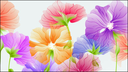 Exquisitas flores 03 - vector de material