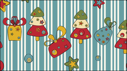 Historieta de la Navidad del fondo del modelo 02 - vector de material