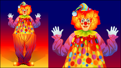 Clown ilustrador 02 - vector de material