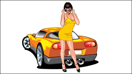 Belleza sexy y deportivo 04 - vector de material