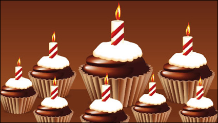 Torta de cumpleaños 03 - vector de material