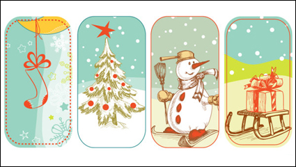 Navidad caricatura ilustrador 01 - vector de material