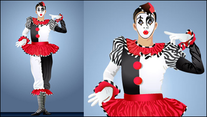 Clown ilustrador 04 - vector de material