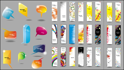 Bandera colorida 02 - vector de material