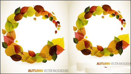 Las hojas de otoño vector material grfico diseño -4