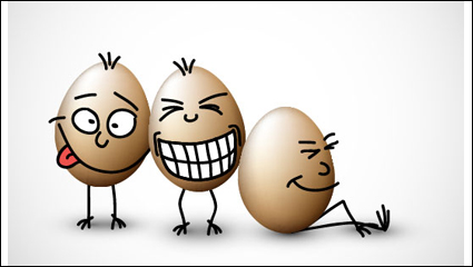 Huevos Divertidos 03 - vector de material