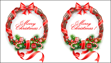 Navidad decorativos material de 03 - vector de material
