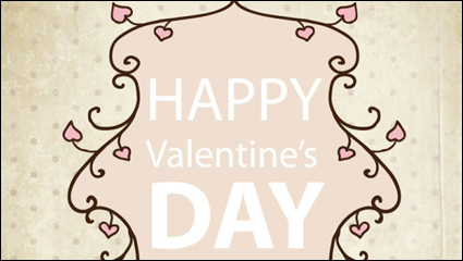 Fondo de San Valentn tarjeta de 01 - vector de material