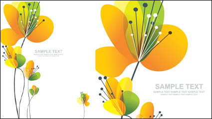 Precioso flores vector material -2