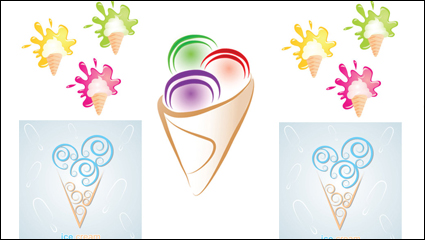 Cartoon helado 03 - vector de material
