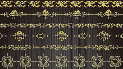 Oro patrn de encaje 03 - vector de material