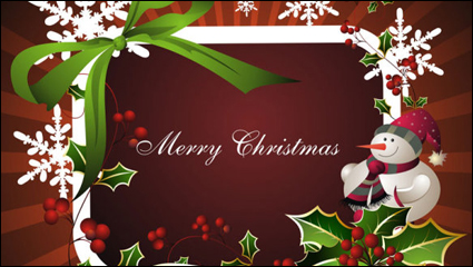 El exquisito Navidad fondo frontera 03 - vector de material