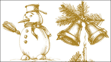 El exquisito Christmas bells Vector - 05