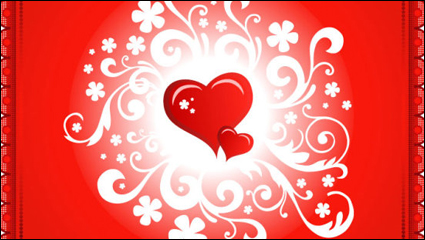 Da de San Valentn tarjetas cordadas Vector -05