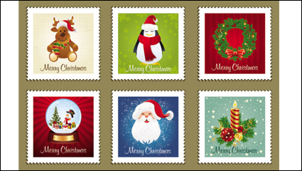 La Navidad elementos Stamp vector material - 01