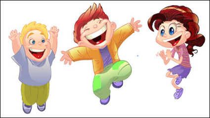 Los niños de dibujos animados 01 - vector