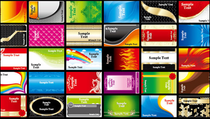 Elegante tarjeta de visita 01 - vector de material