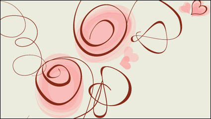 Moda pintado a mano material de vectores flores -5