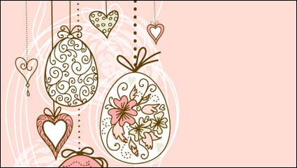 Pintado a mano patrn de Pascua 05 - vector de material