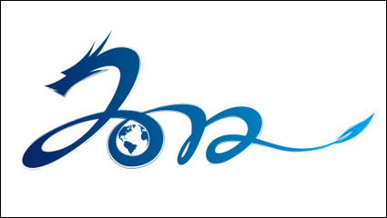 En forma de dragn vector de material patrn de 2012
