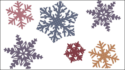 Copo de nieve patrones - vector de material