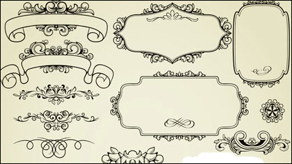 De estilo europeo encaje patrn 03 - vector de material
