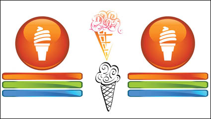 Cartoon helado 02 - vector de material