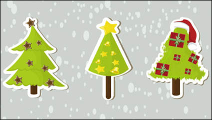 Elementos de la Navidad pegatinas 04 - vector de material