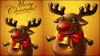 La Navidad linda etiqueta 03 - vector de material