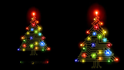 Colorido rbol de Navidad 02 - Vector