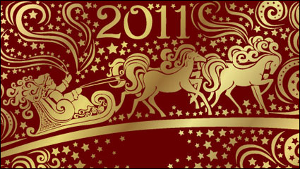 Fondo de oro de Santa - vector