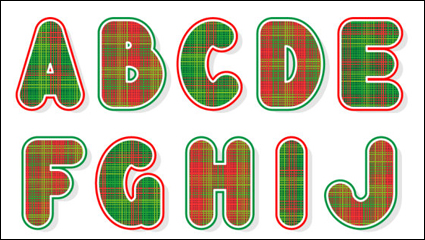 Navidad Ingls de fuente 01 - vector de material