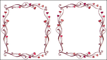 En forma de corazn frontera 02 - vector de material