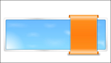Exquisito bandera 01 - vector de material