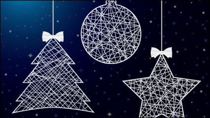 Decoraciones de Navidad 01 - vector de material