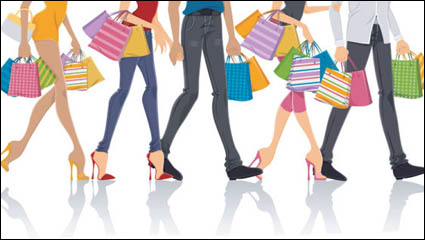 Moda compras 03 - vector de material