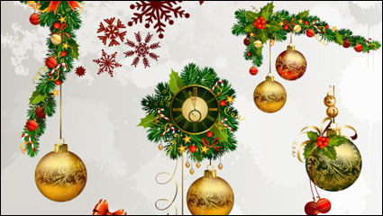 Navidad elementos decorativos 02 - vector de material