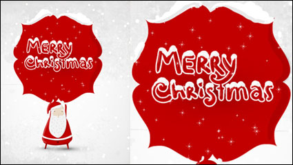 La Navidad hermosa ilustradora 04 - vector de material