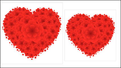 Tarjeta en forma de corazn de San Valentn Da 04 - vector de material