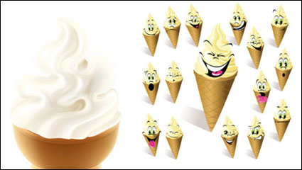 Cartoon ice cream 01 - vector de material