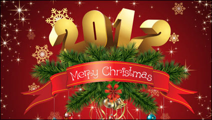 Gorgeous Navidad de fondo 01 - vector de material