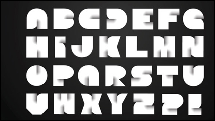 Creativa Origami alphabet - vector de material