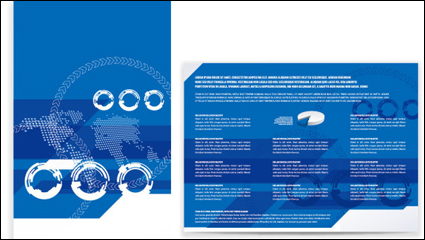 Exquisito tres plantilla de plegado 02 - vector de material