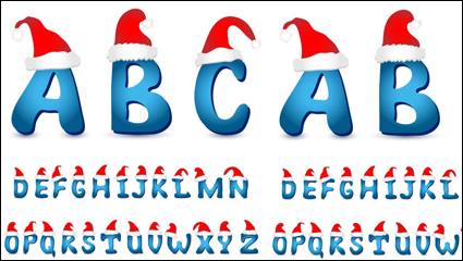 Linda carta de Navidad 01 - vector de material