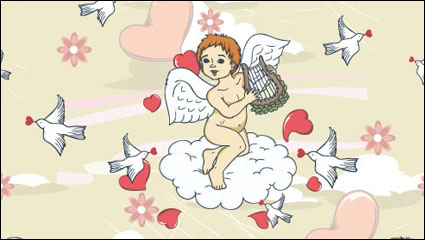 Ángel ilustrador 04 - vector de material