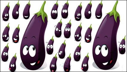 Hortalizas de dibujos animados expresin 02 - vector de material