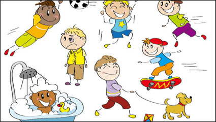 Lindo lnea arte ilustrador 01 - vector de material